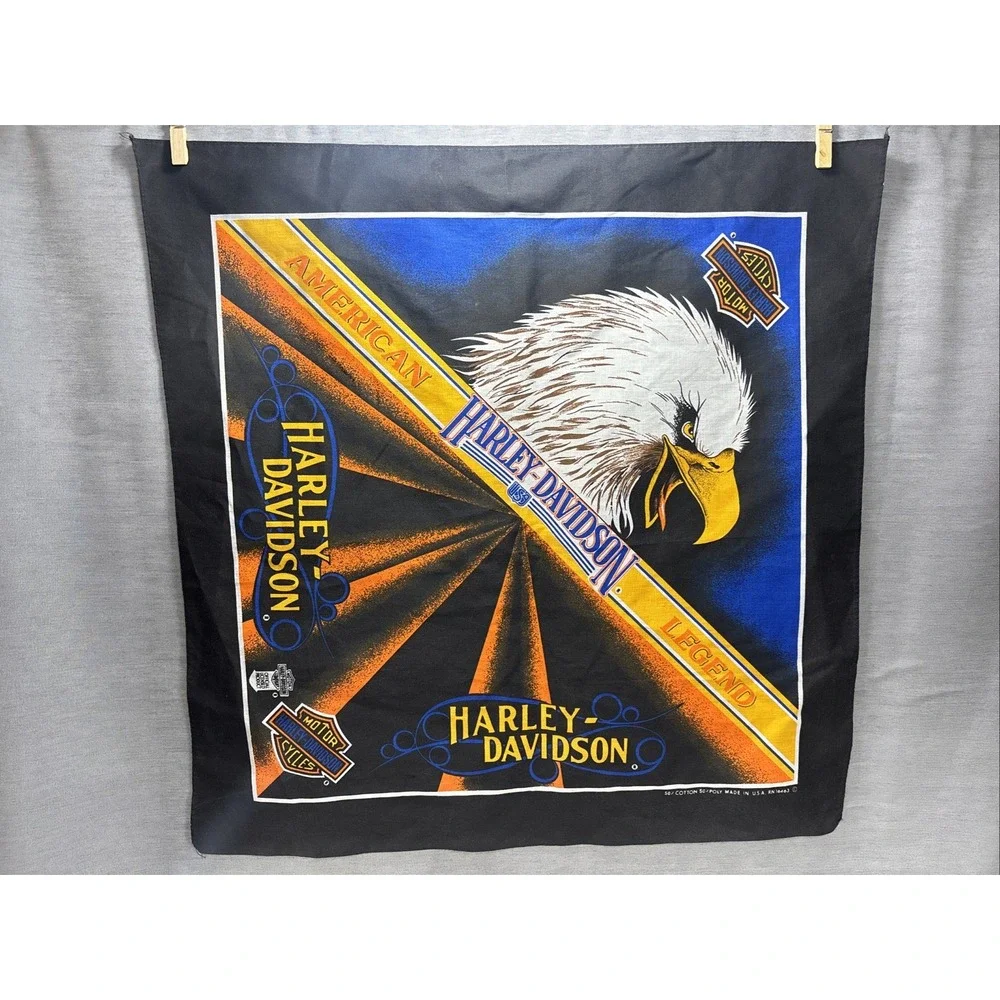 Official Harley Davidson Eagle Handkerchief Scarf Bandana Break Away Broken Wing